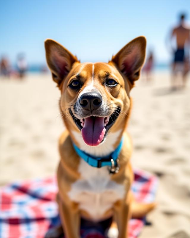 Customer dog at Coronado Beach