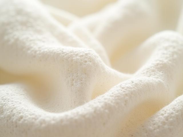 Macro shot of organic cotton texture