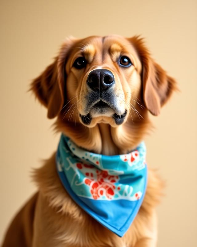 Organic Cotton Eco-Bandana with floral print